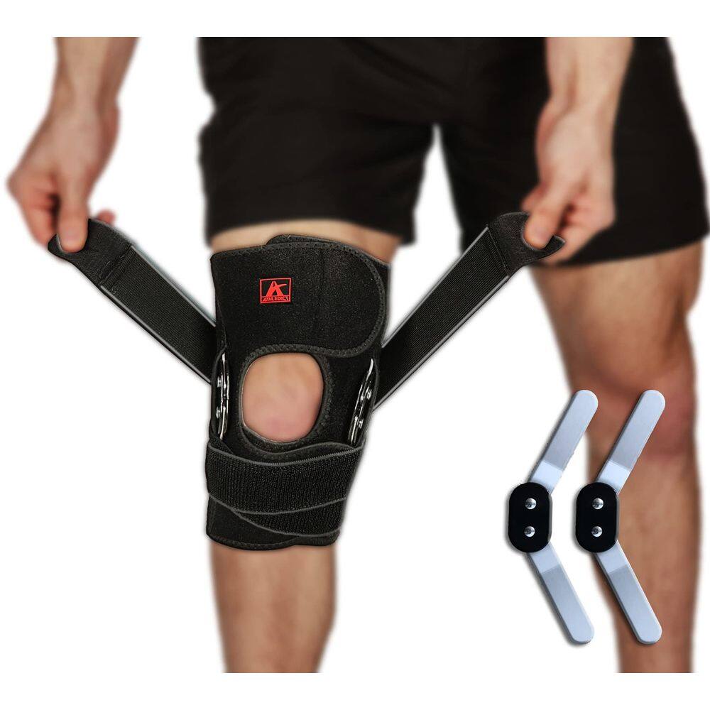 Suporte de joelheira ATHLEDICT articulado com alça para artrite XL