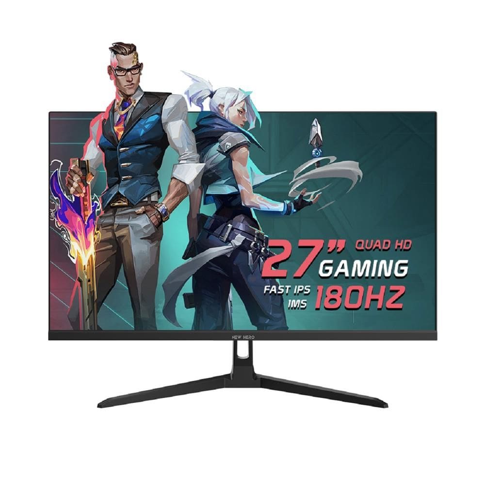 Monitor Gamer New Hero Blade Super 27”, IPS, Quad HD, 180Hz, 1ms, FreeSync, HDMI e Display Port, Preto