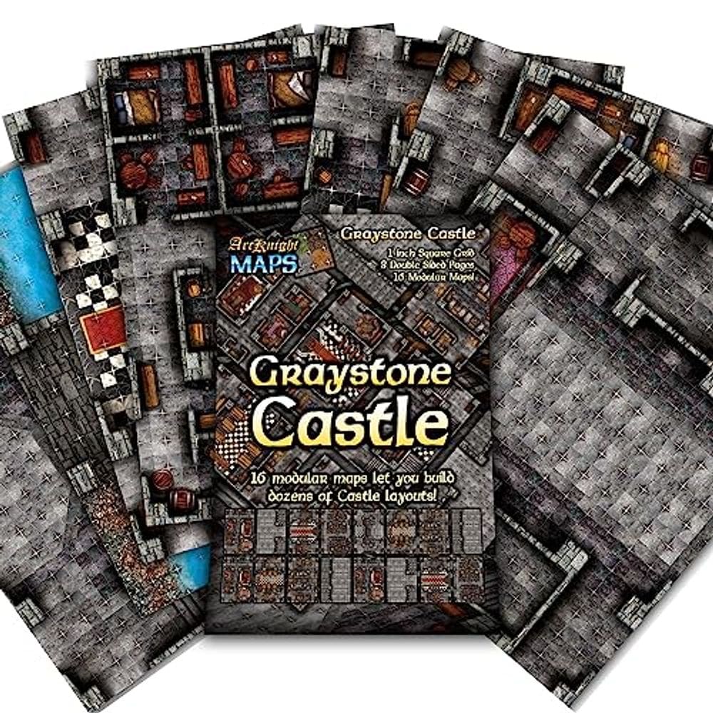 Pacote de mapas modulares Arcknight The Graystone Castle RPG x16
