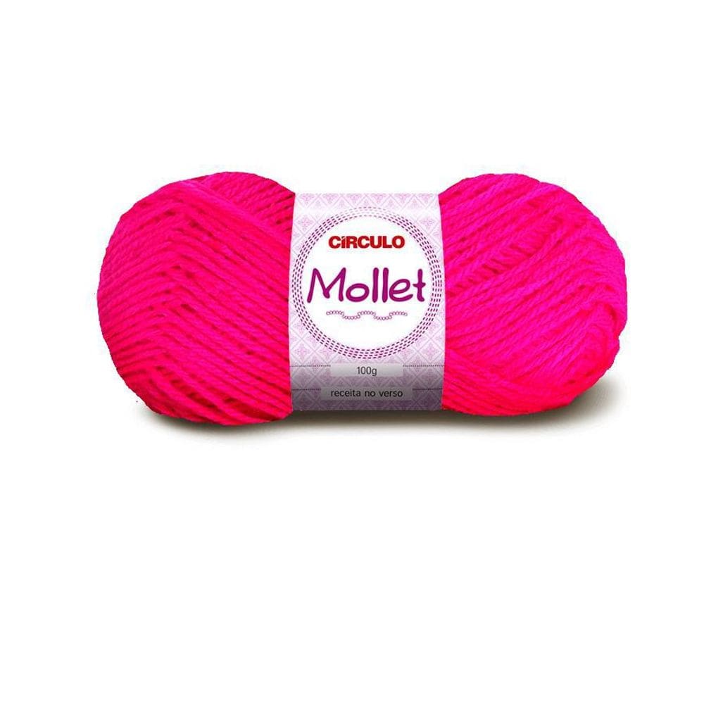 Lã Mollet 200M 100G Pink 385 Círculo