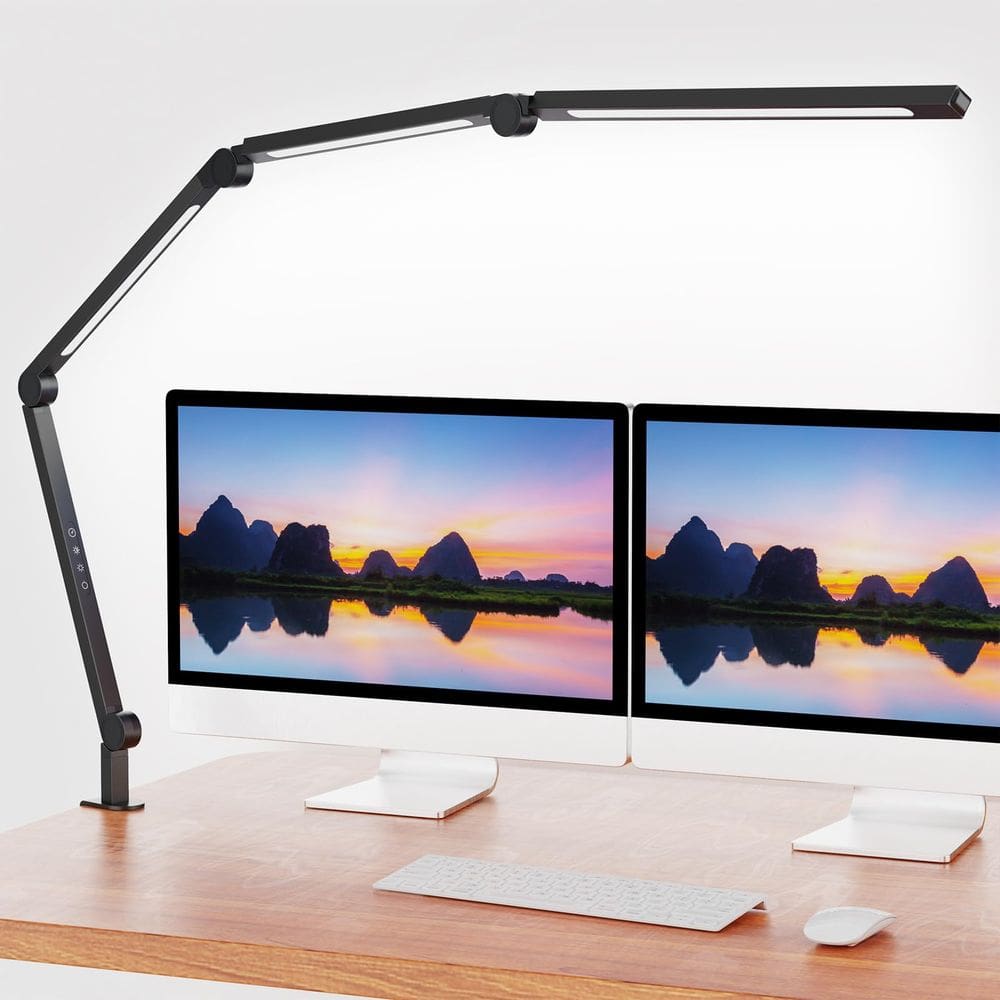Lâmpada de mesa LED AILBTON Ajustável com Braçadeira giratória regulável