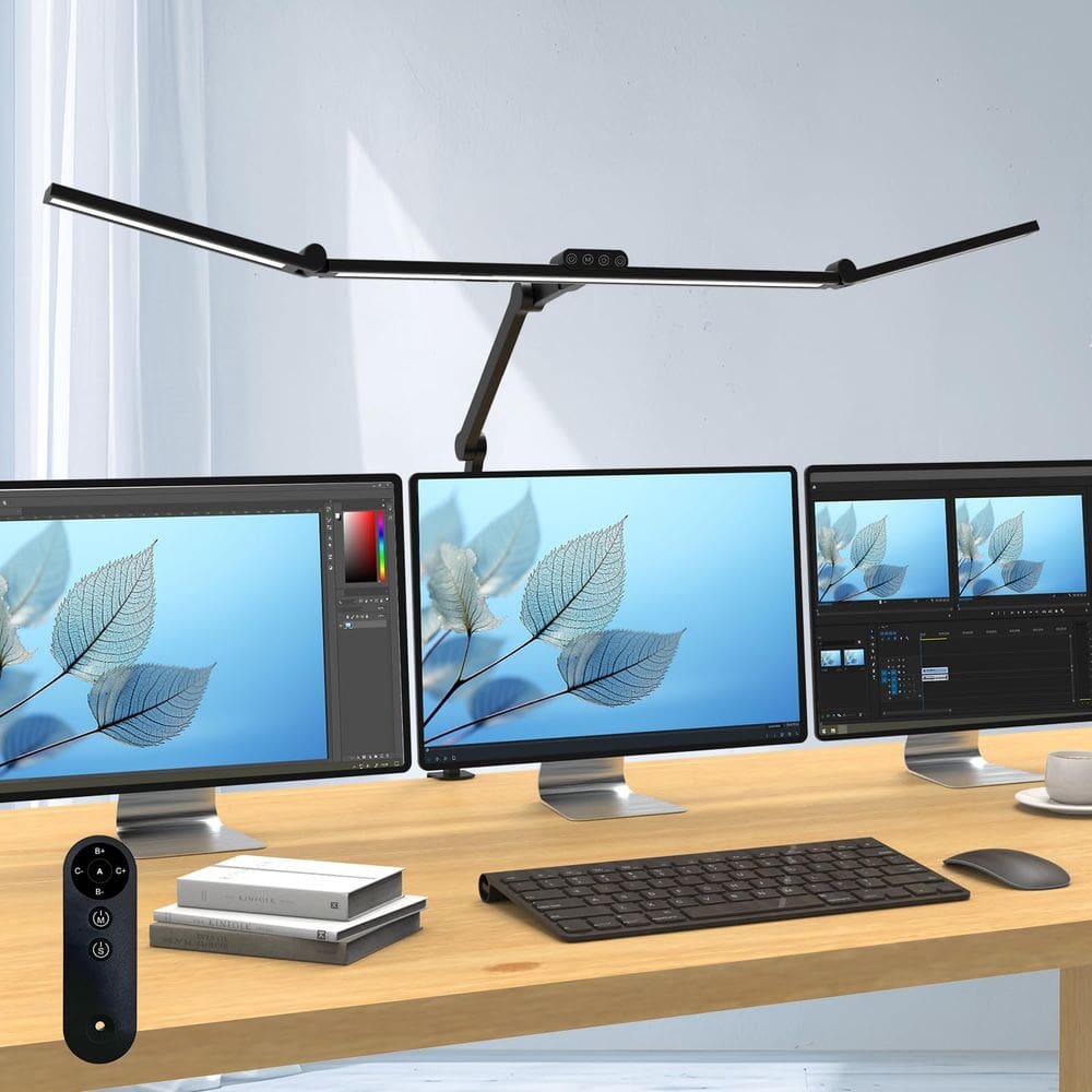 Lâmpada de mesa Micomlan 36W Bright Led com braçadeira de 120 cm com controle remoto