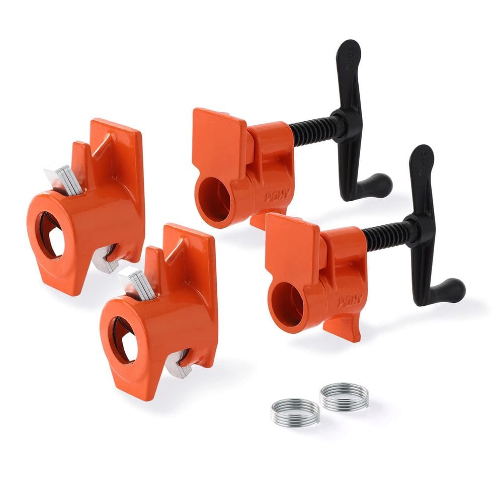 Suporte de fixação de tubo de colagem de madeira PONY, pacote com 2 unidades para tubo de 3/4&quot;