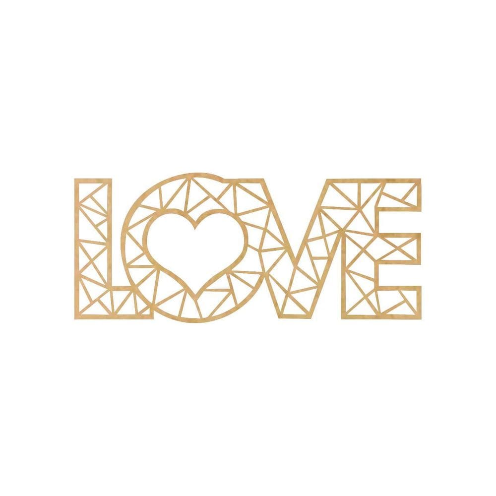 Quadro Decorativ Mdf Cru Love 40X20Cm
