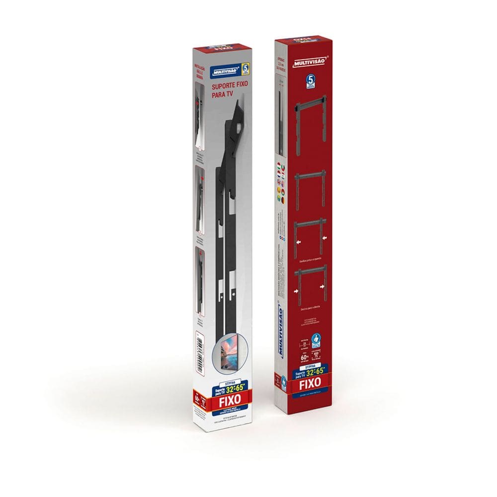 Suporte Tv Vesa Fixo Ultra Slim Preto Multivisão Tamanho:40 polegadas