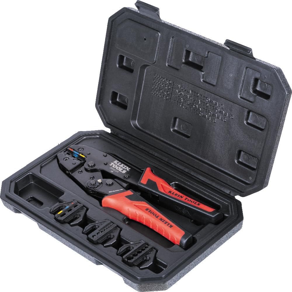 Conjunto de ferramentas de crimpagem com catraca Klein Tools 3000CRKIT com 4 matrizes