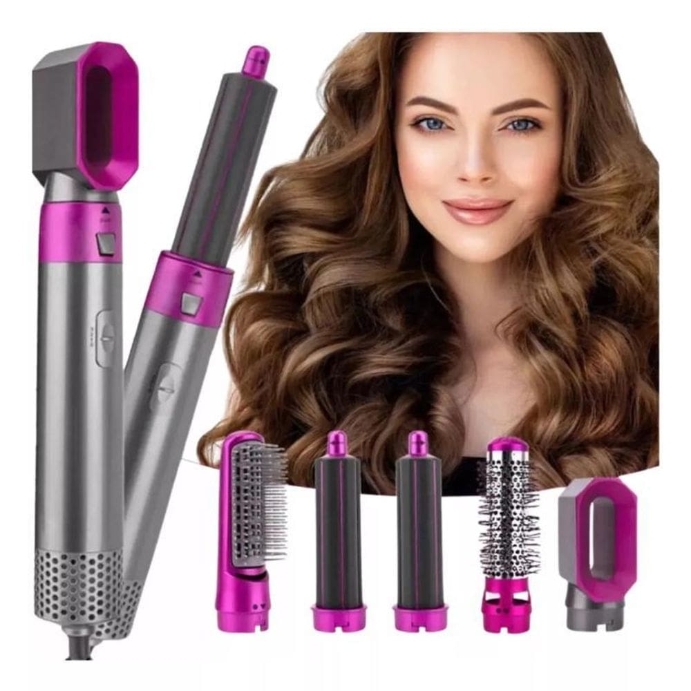 Escova 5 Em 1 Portátil Elétrica Alisadora Cabelo Liso
