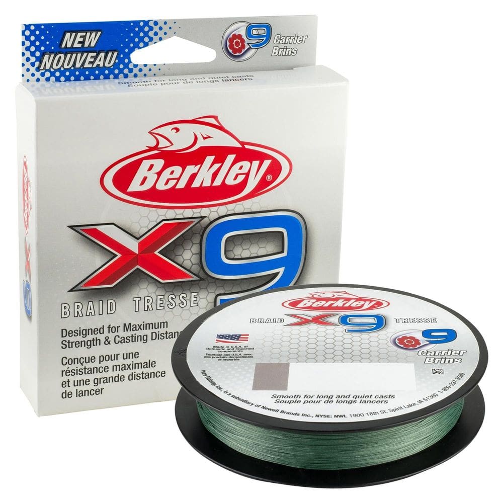 Linha de pesca Berkley x9 Braid Superline 20 lb/9 kg 300 m