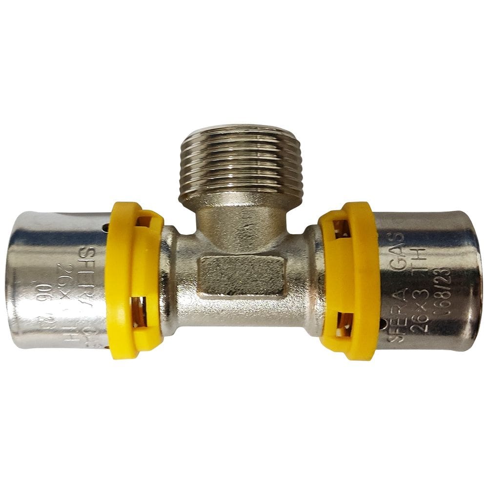 TE Macho Prensar Gás 16MMX1/2&quot; Multicamada Sferagas