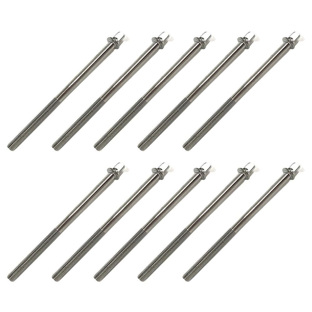 Kit 10 Parafuso Afinação De Bateria 110Mm X 5Mm 7/32