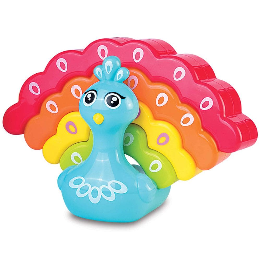 Stacker Kidoozie Rainbow Peacock 12 meses ou mais com 4 formas
