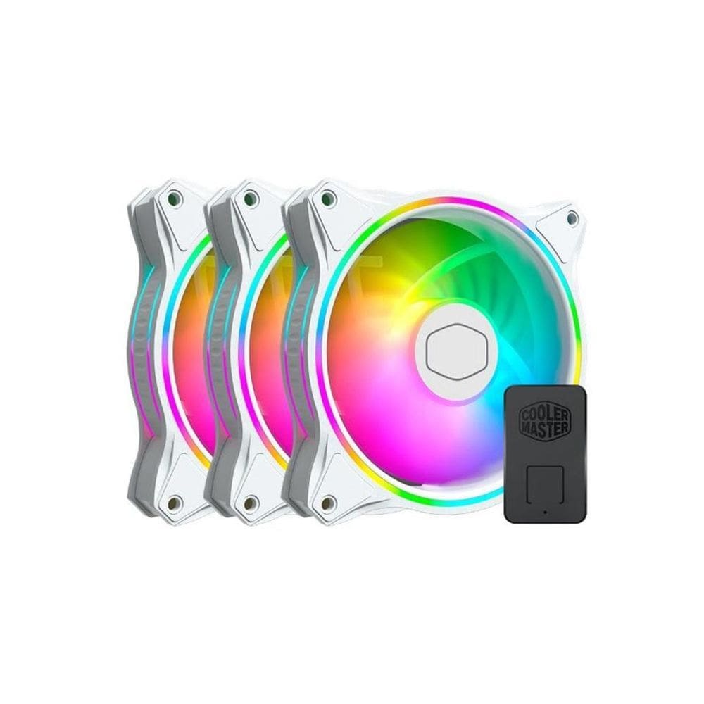 Cooler Fan Cooler Master Mf120 Halo Argb 3X1, White, 3X120Mm