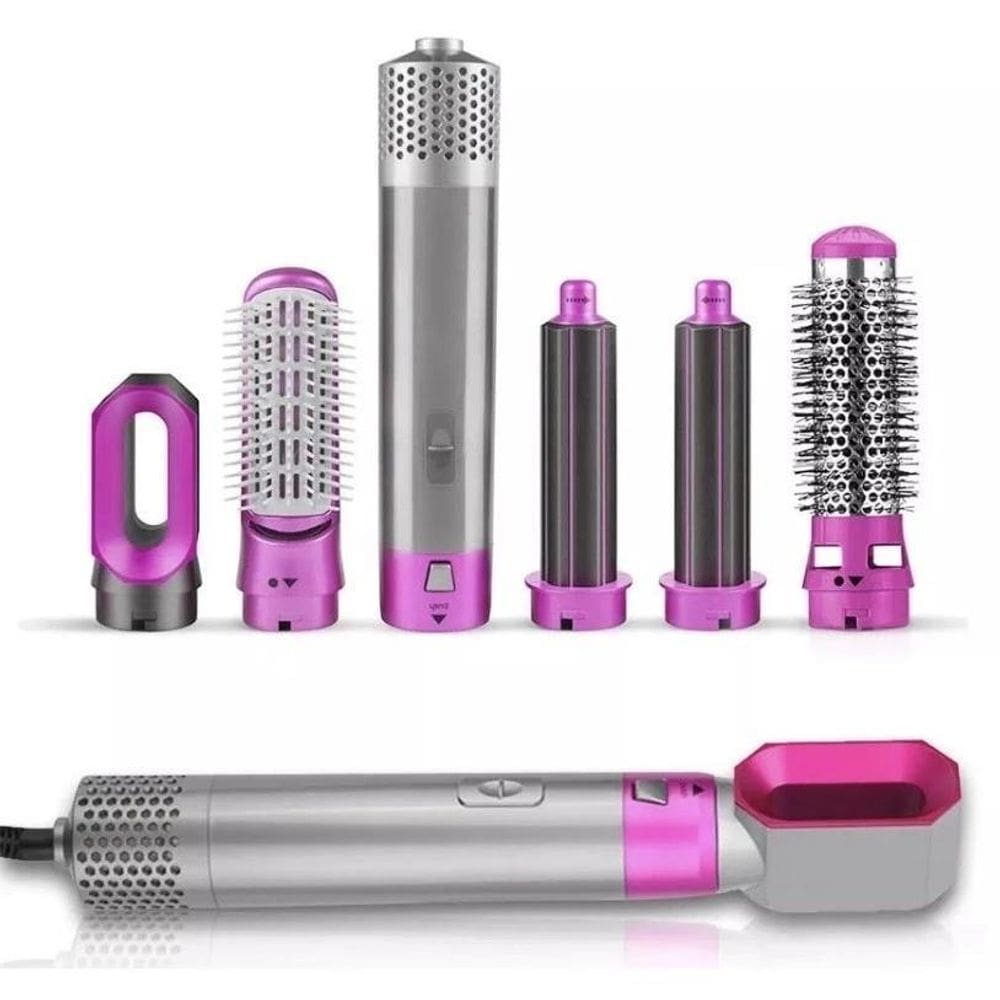 5 Em 1 Hot Air Comb Hair Dryer Hot Air Brush Styler,