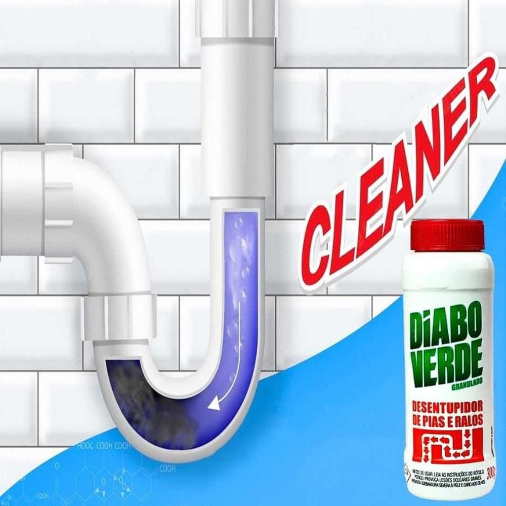 Desentupidor De Pias E Ralos 300g Granulado - Diabo Verde