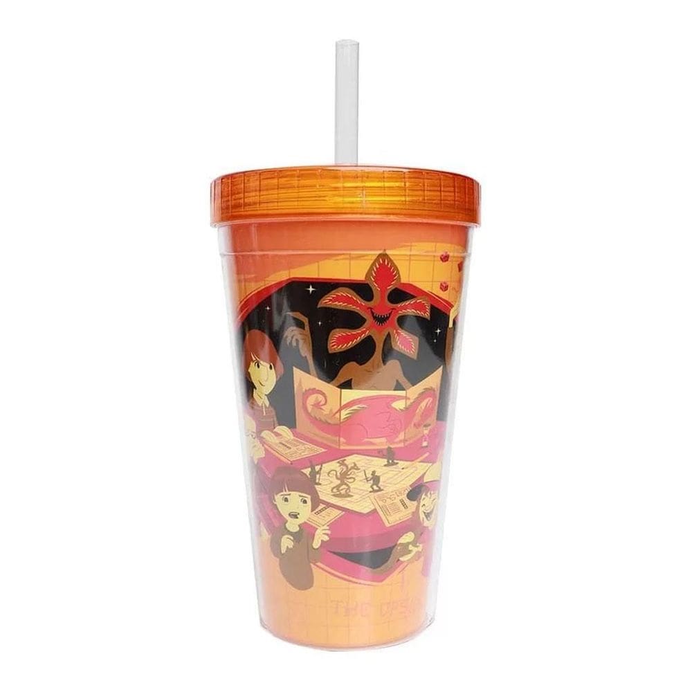 Copo Canudo Stranger Things 450ml Clube Comix