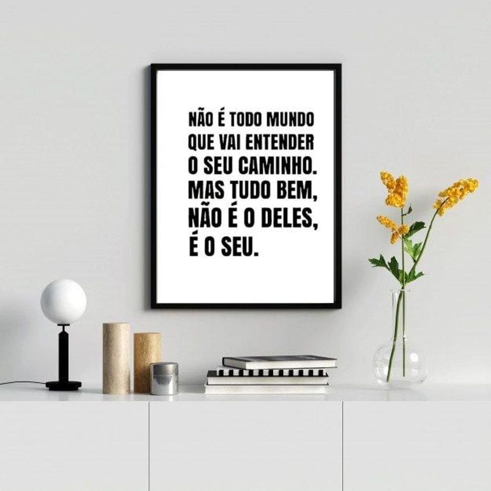 Quadro Decorativo 24X18Cm Moldura Madeira Papel Fotográf