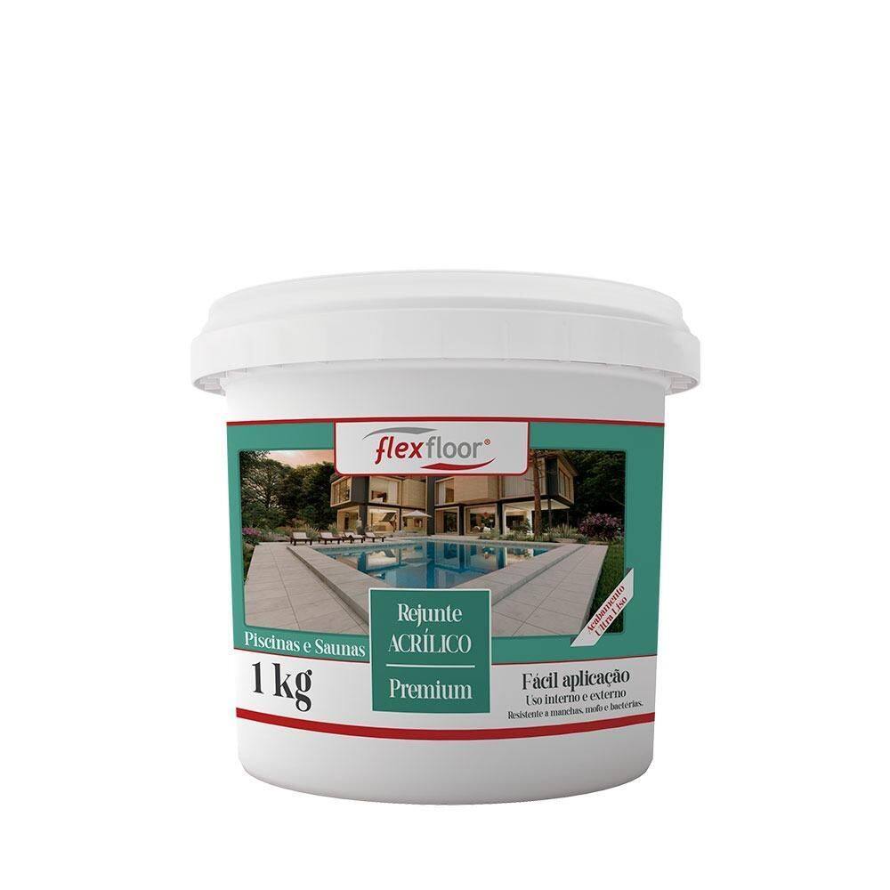Rejunte Acrílico Flexfloor 1Kg Ultra Liso Impermeável