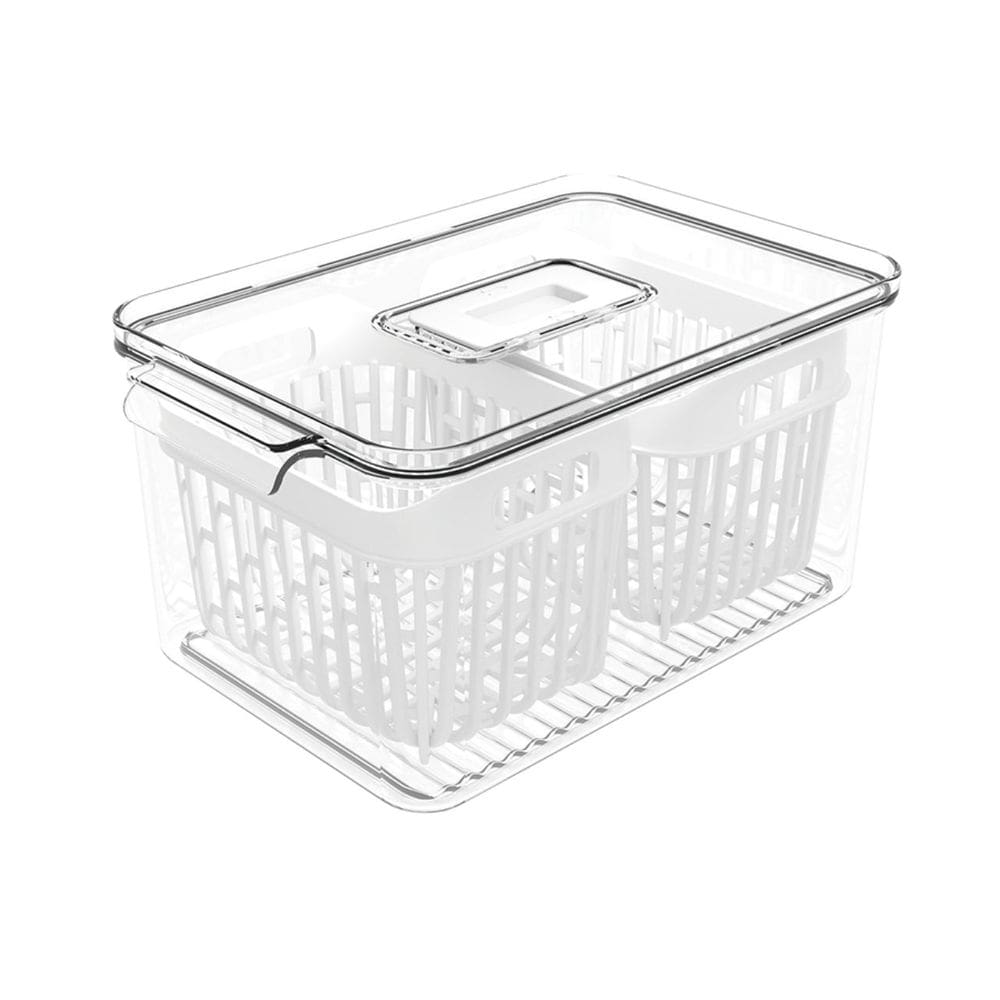 Organizador Pequeno com 2 Cestos 3,2L, Cor Cristal, linha Dry Coza