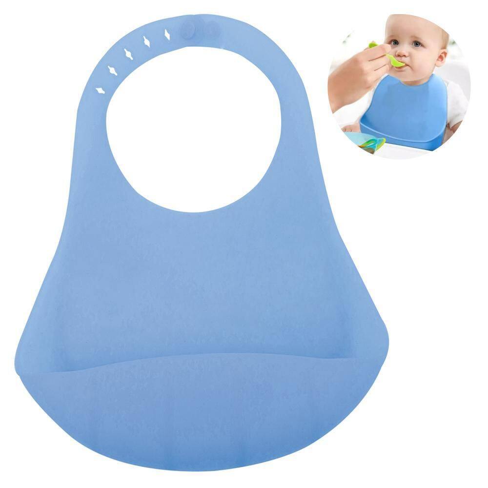 Babador Silicone Azul Cinta Bolso Cata Migalhas Mimo Style