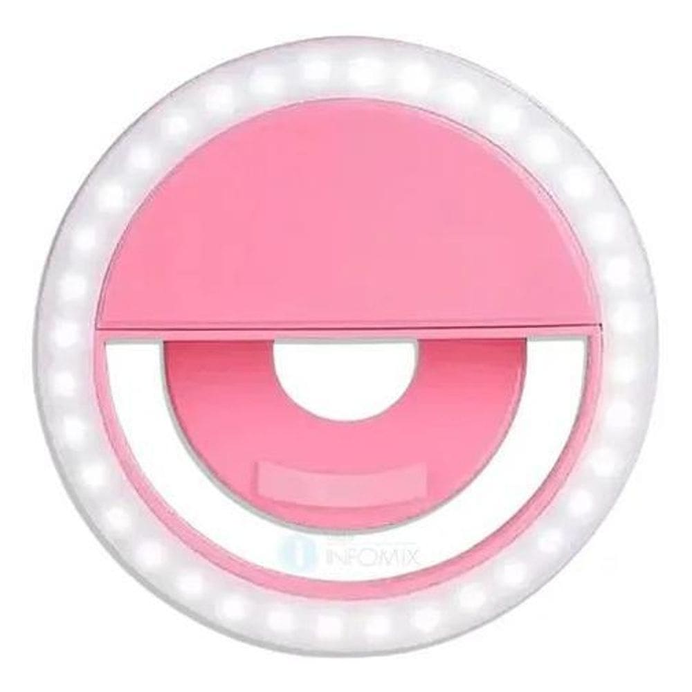 Ring Light Luz Selfie Vídeo Celular Tablet Notebook Rosa