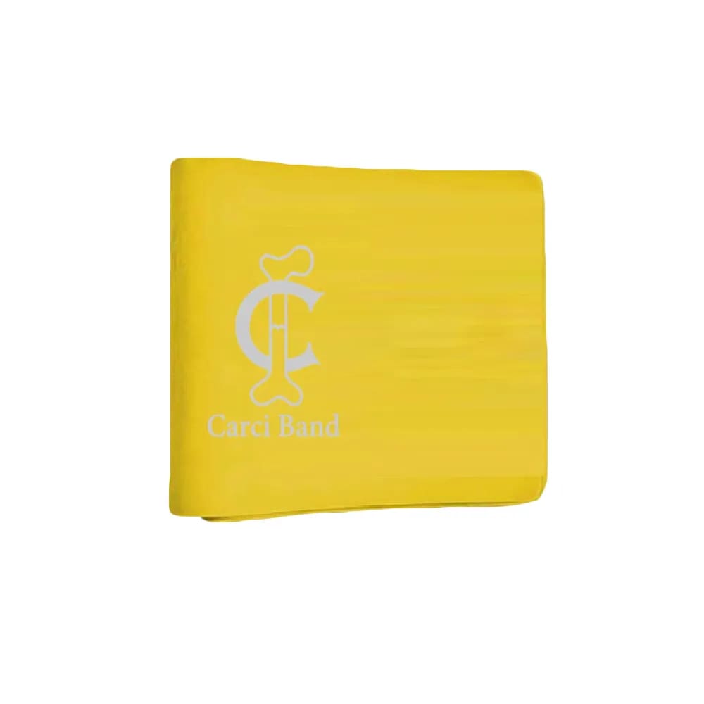 Faixa Elástica Carci Band Amarelo Resistência Extra Leve 1,5M - Exercícios E Fisioterapia de Reabilitação