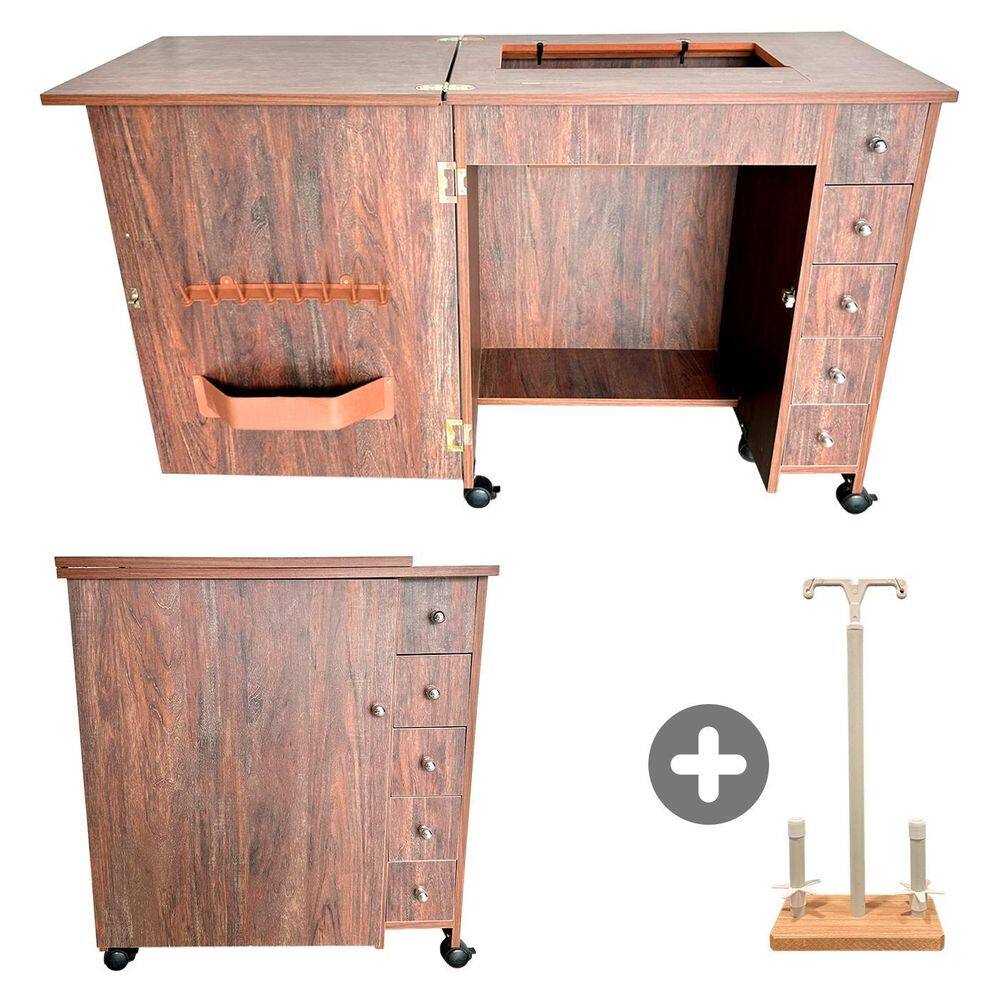 Gabinete Luxo C/ Gaveteiro P/ Máq. Costura Mdf 15Mm 45X7