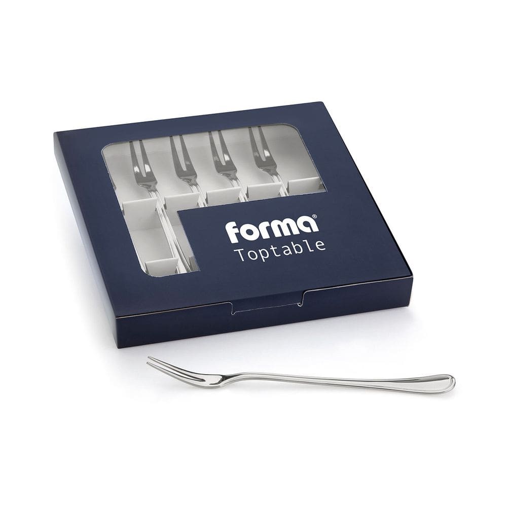 Garfo Para Petisco Mida Toptable 6 Peças Aço Inox 17cm Forma