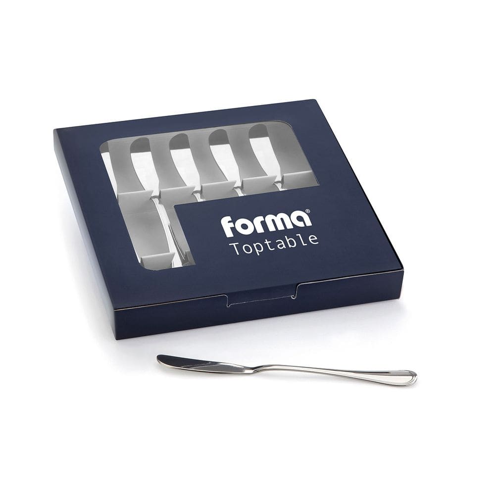 Kit 6 Espátulas Patê Manteiga Midas Toptable Aço Inox Forma