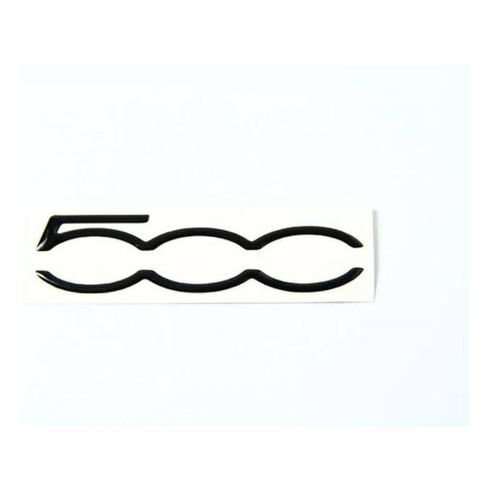 Emblema Adesivo Resinado Fiat 500 Cinquecento Preto Rs01 Fk