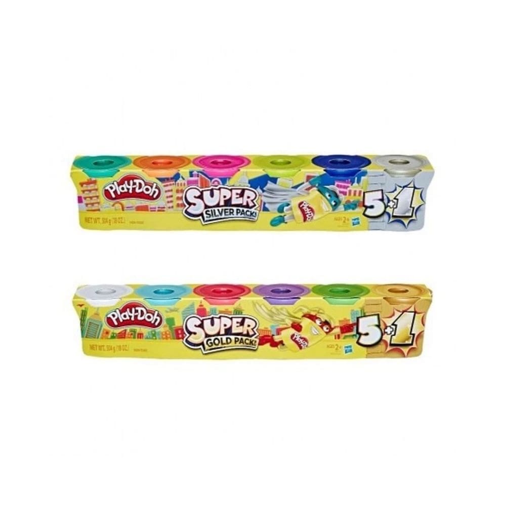 Masinha Play-Doh Super Kit Surpresa com 6 potes de 84 g