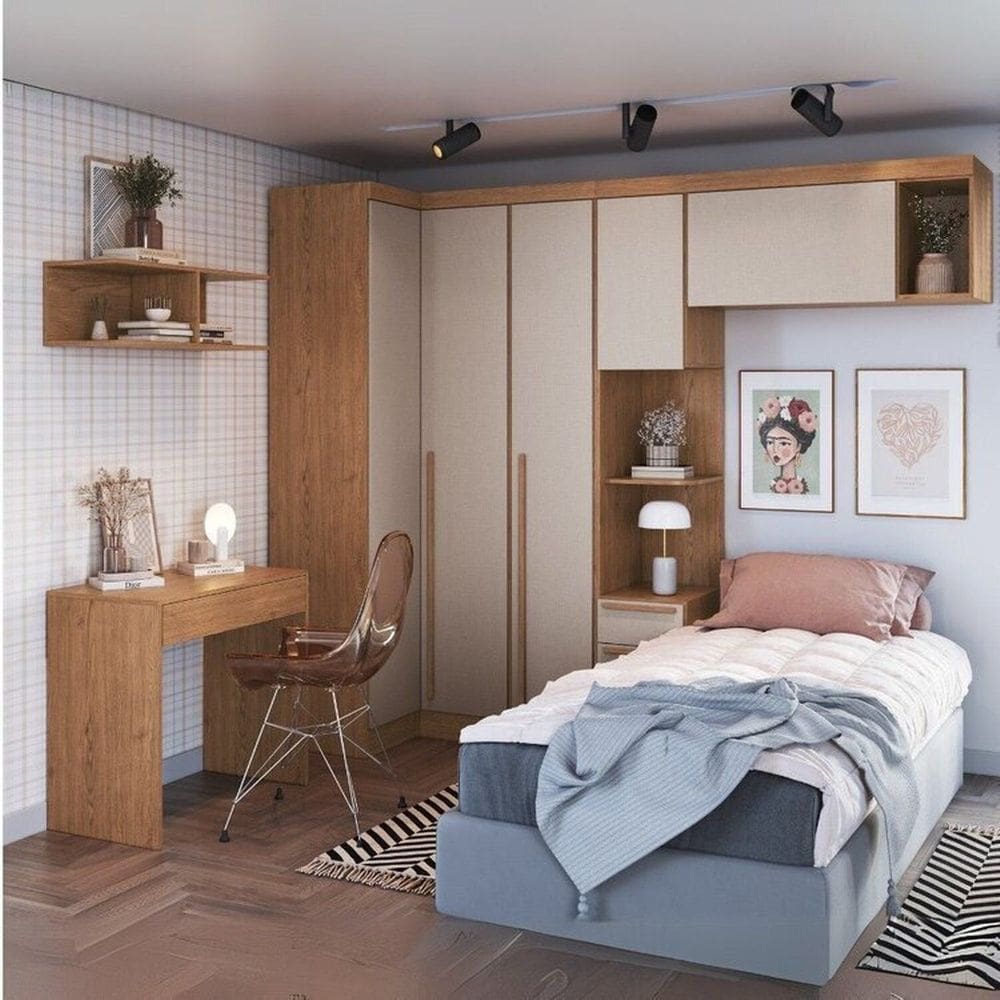 Guarda-roupa Modulado 6 Peças Infinity Cedro/Duna