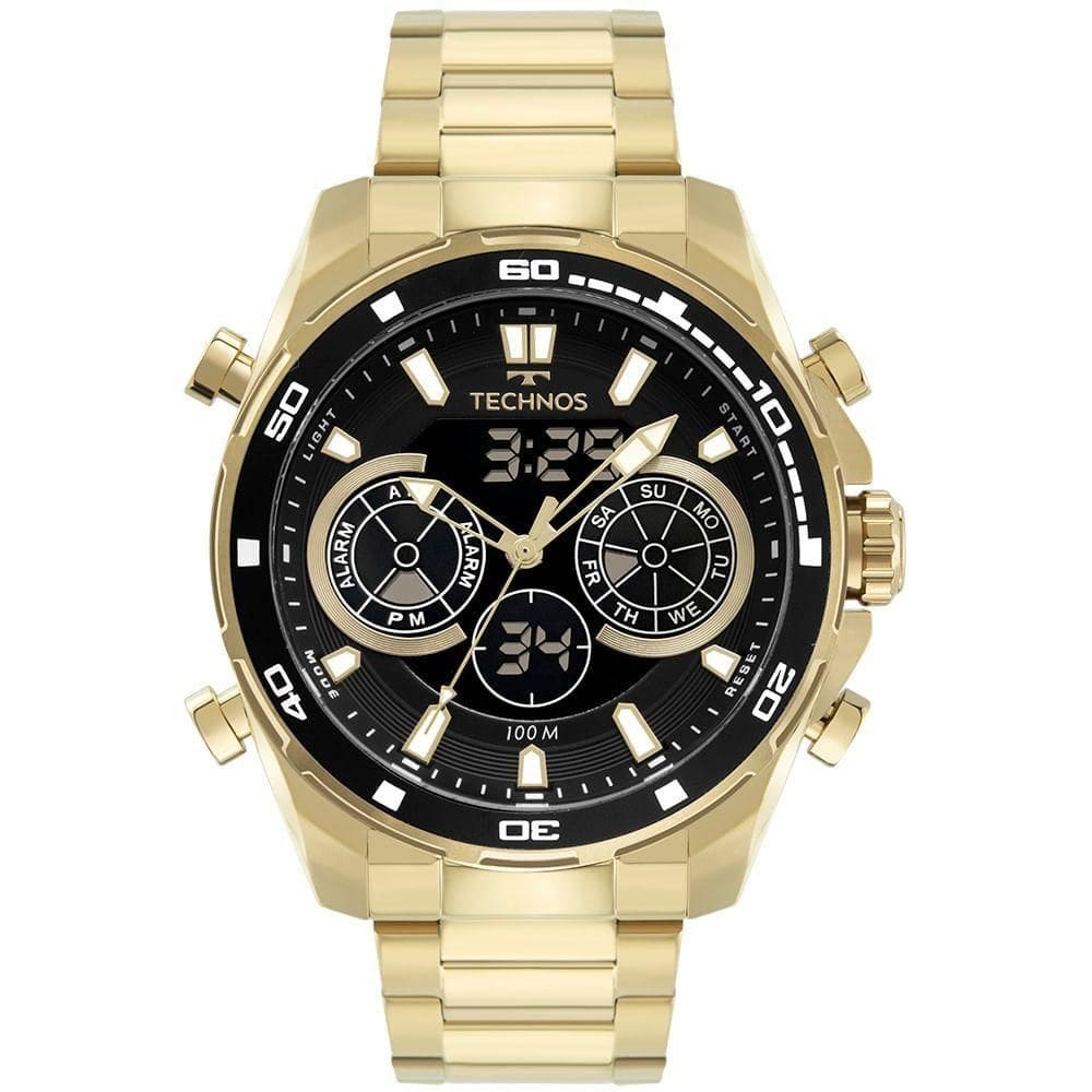 Relogio Technos Masculino Digitech Dourado - Bj3530aa-1p Bj3530aa-1p