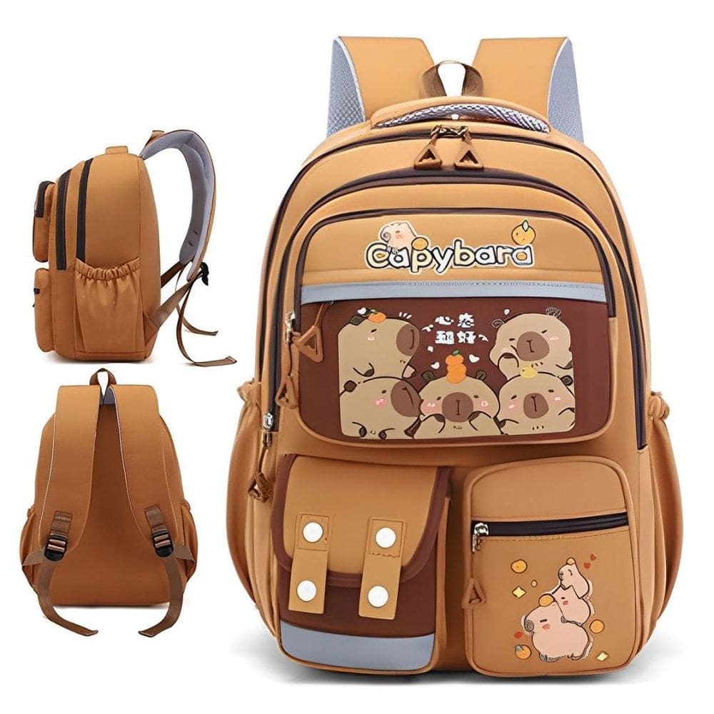 Mochila Capivara Impermeável Escolar Grande Infantil Adulto