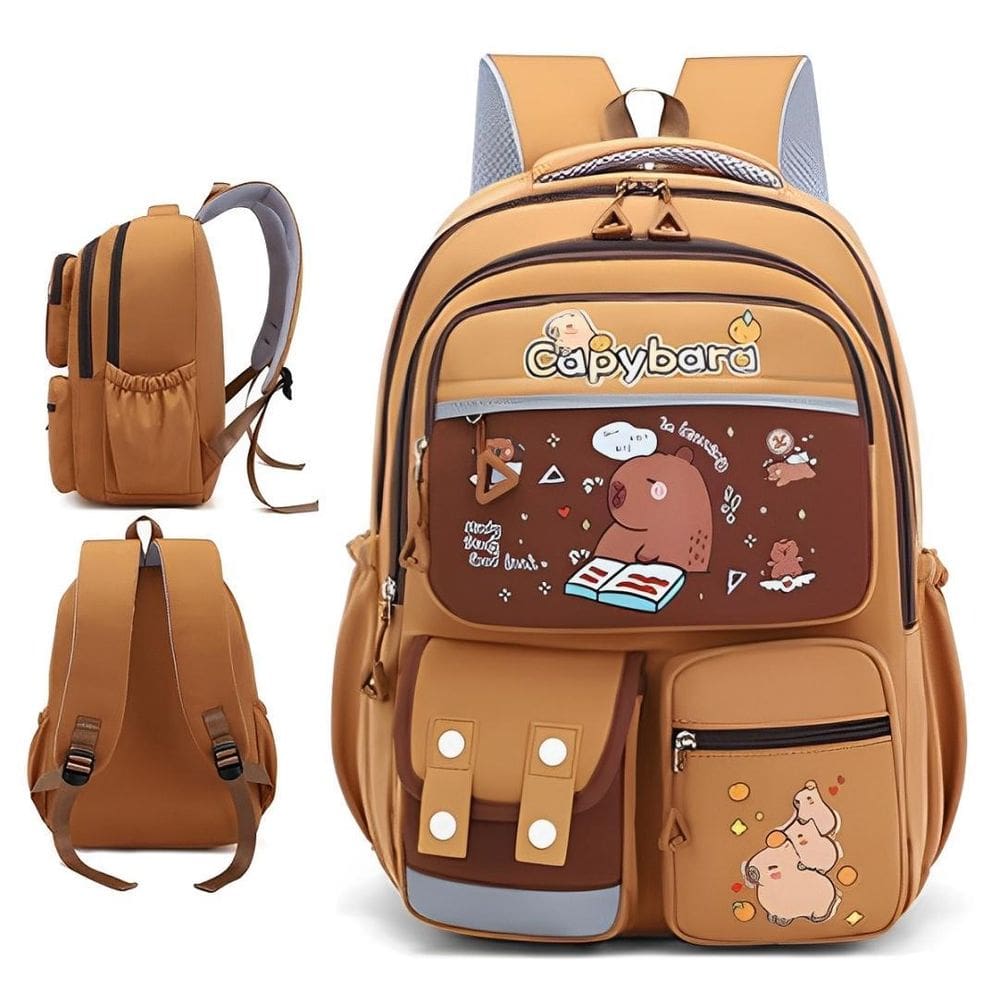Mochila Capivara Impermeável Escolar Grande Infantil Adulto
