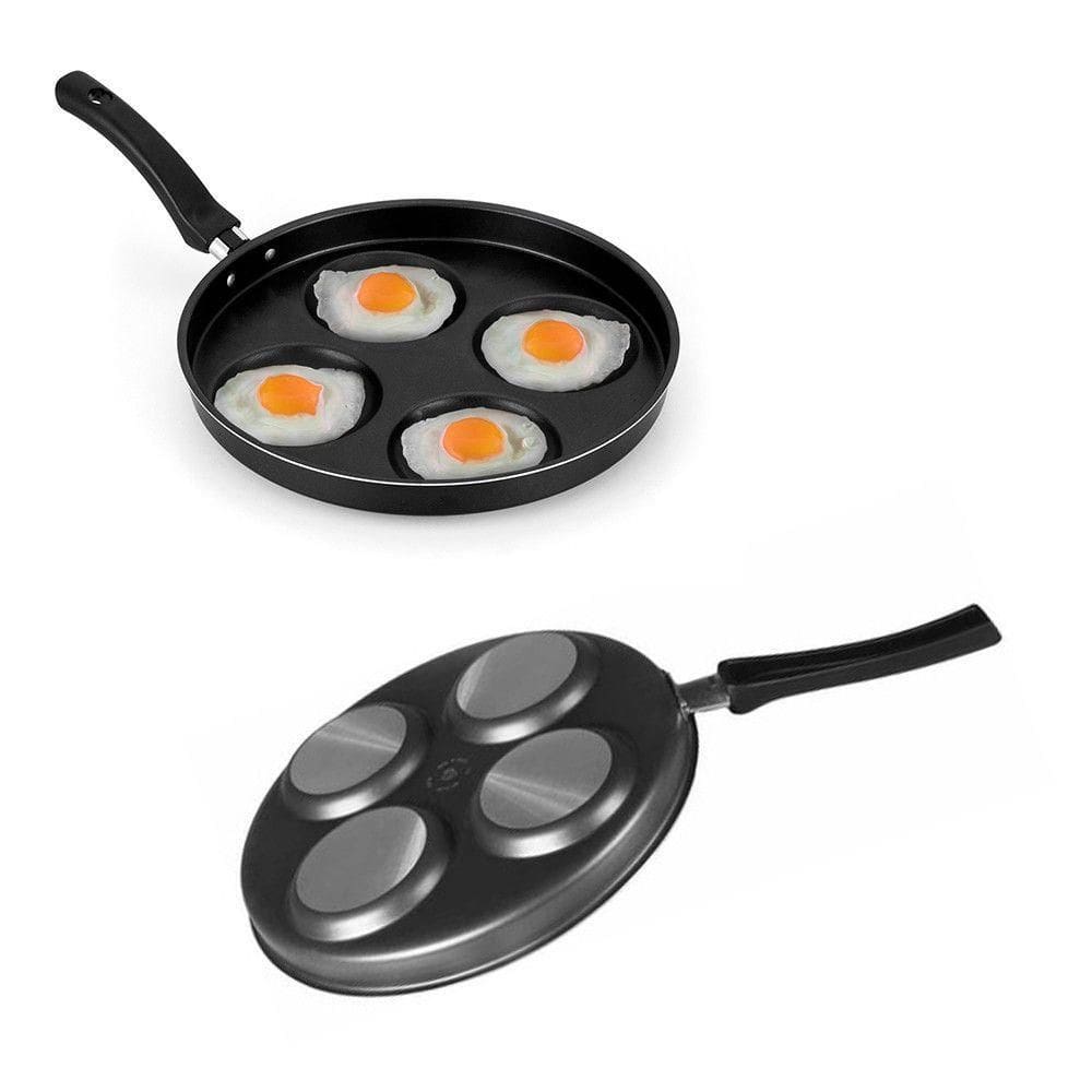 Frigideira Multiuso Antiaderente Com 4 Divisórias Preta