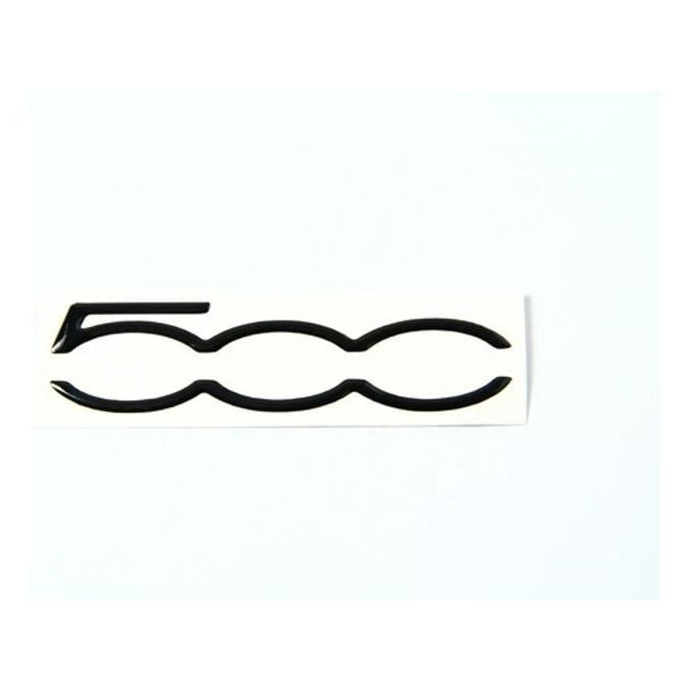 Emblema Adesivo Resinado Fiat 500 Cinquecento Preto Rs01 Fk