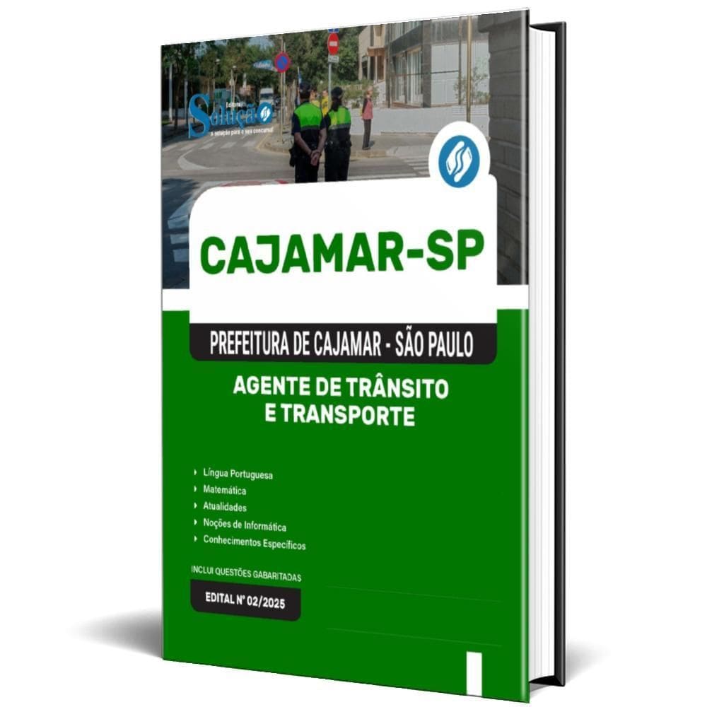 Apostila Prefeitura Cajamar Sp 2025 Agente Trânsito