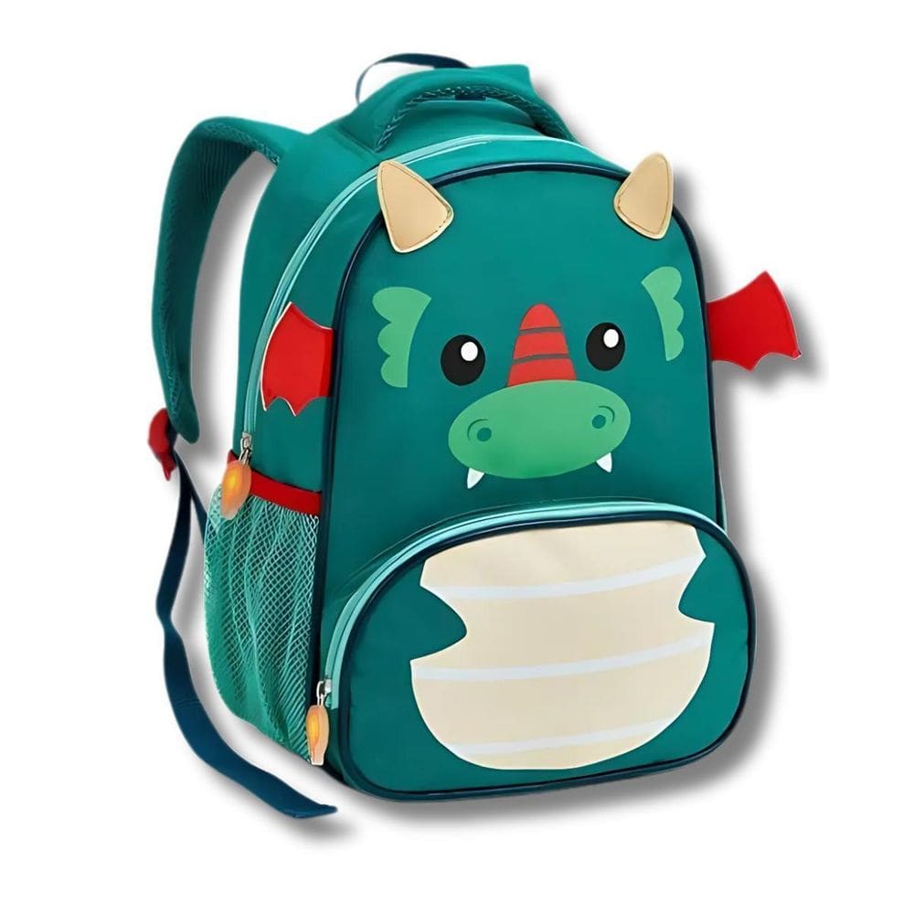 Mochila Infantil Creche Escola Dragão Verde Bichos Animais