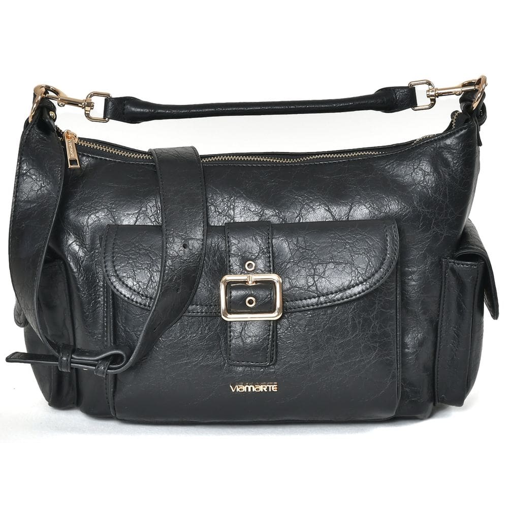 Bolsa Multipocket Bag Grande Via Marte Craquelê Alça Longa Ajustável B2-605