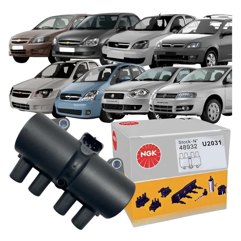Bobina Ignição Ngk U2031 Gm Fiat Corsa Palio Punto Strada