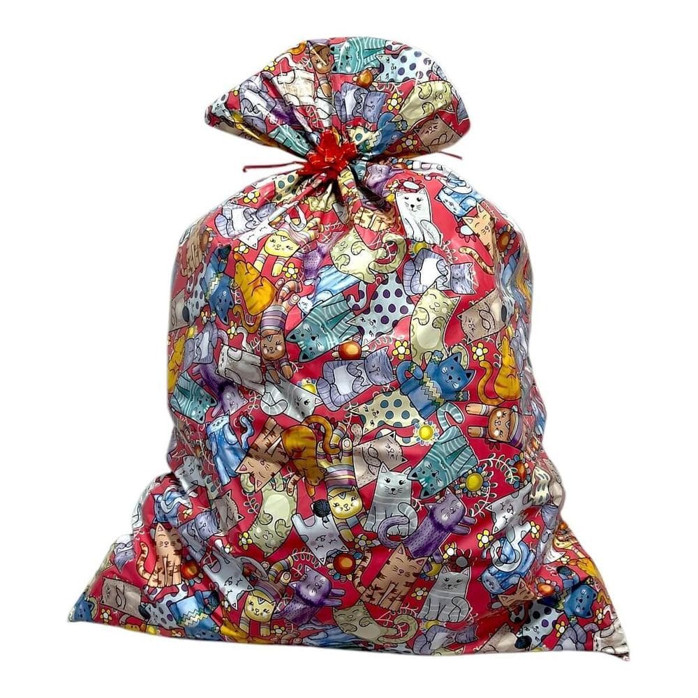 10 Sacos De Presente Gatos 70X50 Com Lacinho