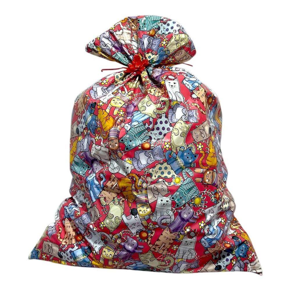 10 Sacos De Presente Gatos 70X50 Com Lacinho