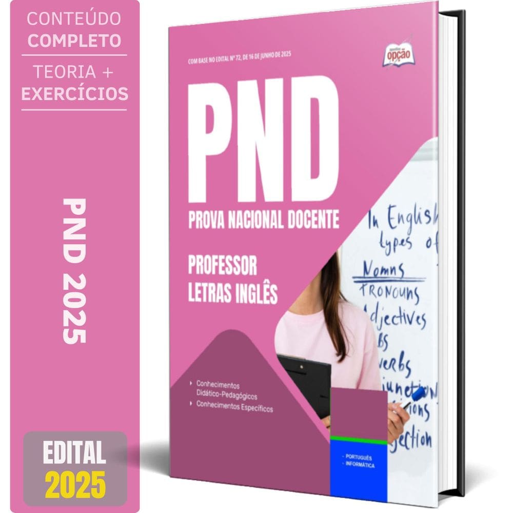 Apostila Pnd Cnu Professores 2025 Professor Letras Inglês