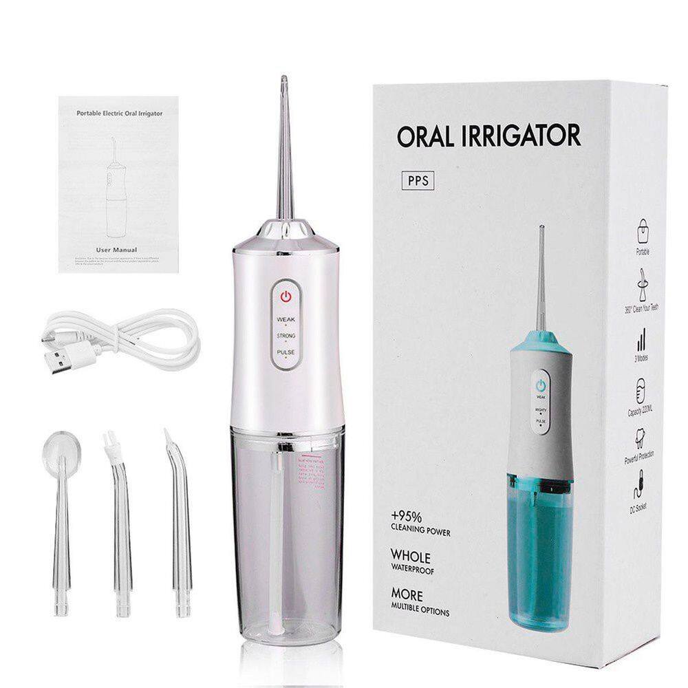 Irrigador Oral Limpeza Bucal Dental Jato De Água 4 Bicos USB
