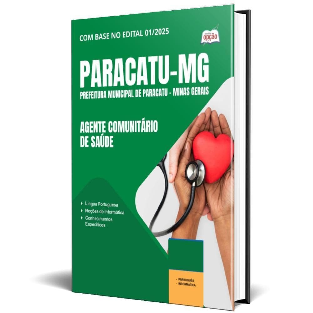 Apostila Prefeitura Paracatu Mg 2025 Agente Comunitário