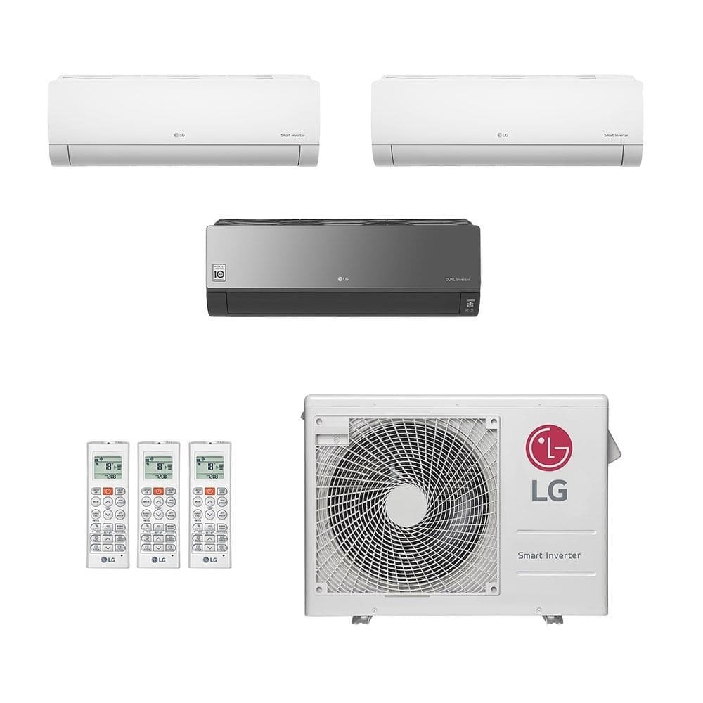 Ar-Condicionado Multi Split Inverter LG 21.000 (1x Evap HW Artcool 7.000 + 2x Evap HW 12.000) Quente/Frio 220V