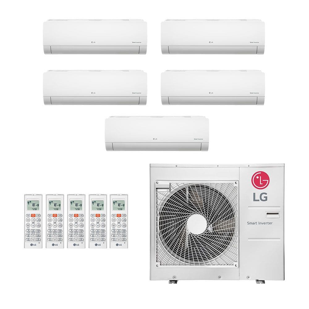 Ar-Condicionado Multi Split Inverter LG 48.000 (3x Evap HW 9.000 + 1x Evap HW 12.000 + 1x Evap HW 24.000) Quente/Frio 220V