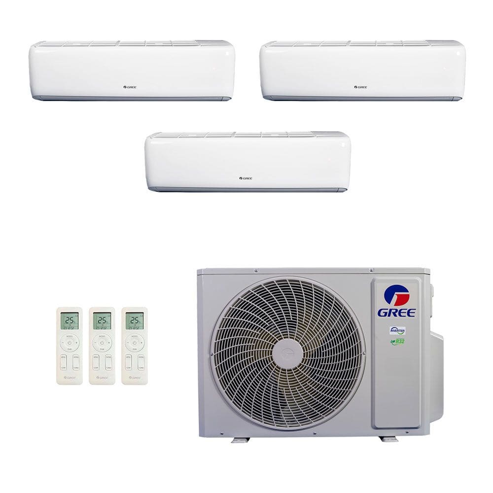 Ar-Condicionado Multi Split Inverter Gree 30.000 (2x Evap HW 12.000 + 1x Evap HW 9.000) Quente/Frio 220V