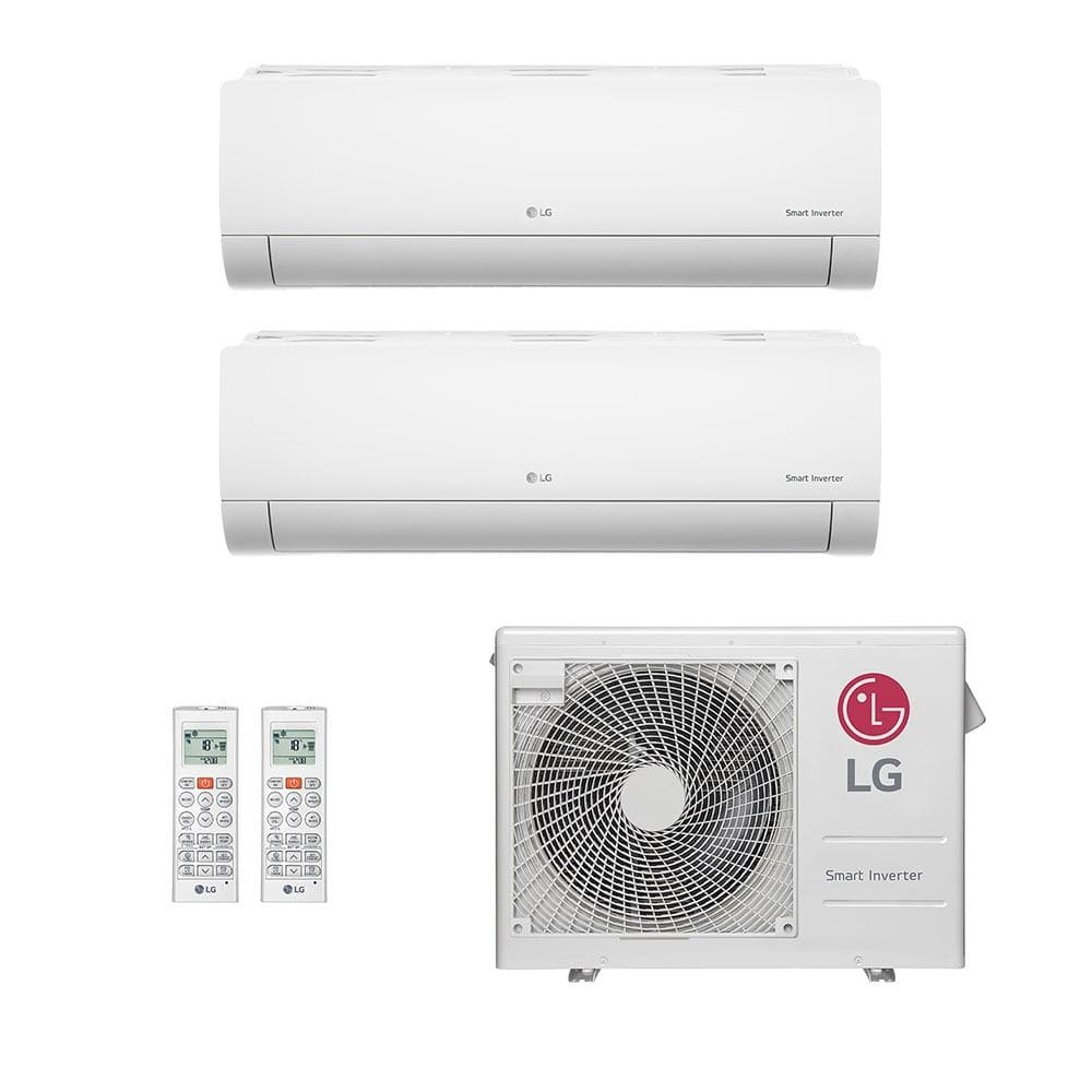 Ar-Condicionado Multi Split Inverter LG 21.000 (1x Evap HW 12.000 + 1x Evap HW 18.000) Quente/Frio 220V