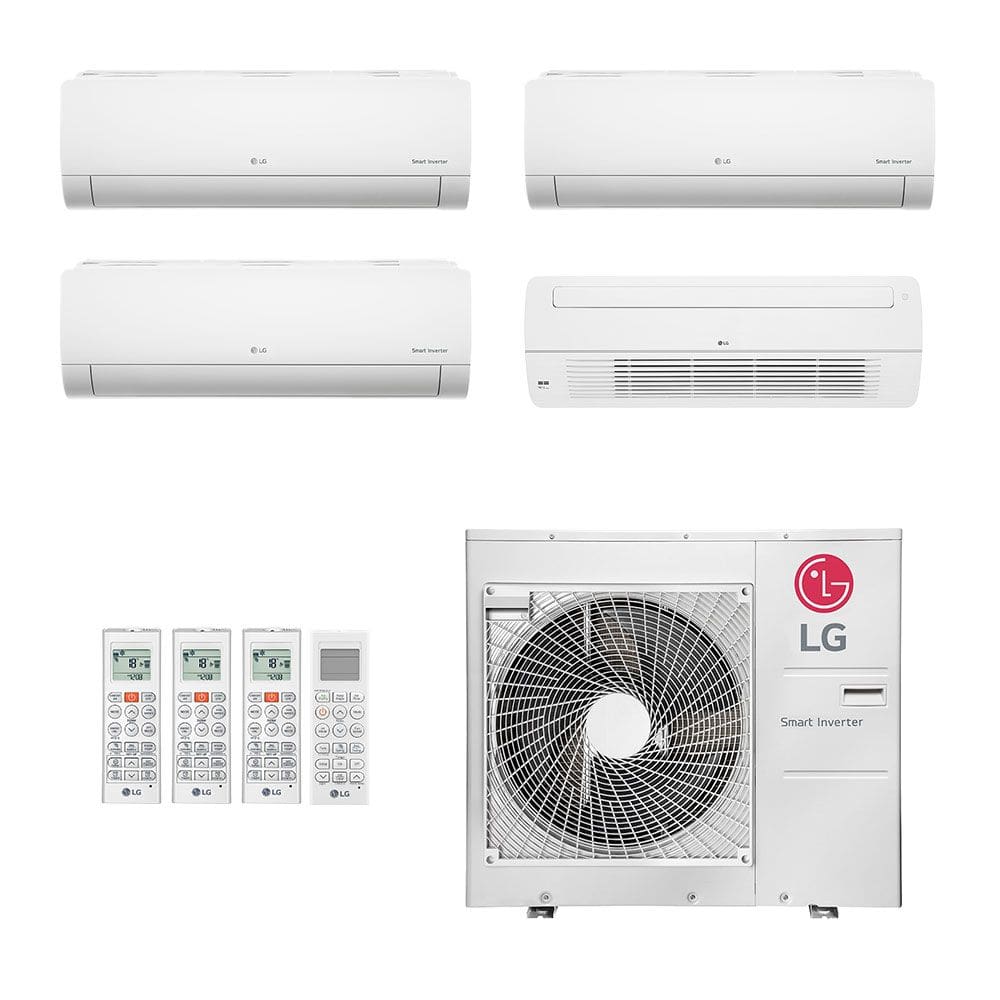 Ar-Condicionado Multi Split Inverter LG 48.000 (2x Evap HW 7.000 + 1x Evap HW 12.000 + 1x Evap Cassete 1 Via 18.000) Quente/Frio 220V
